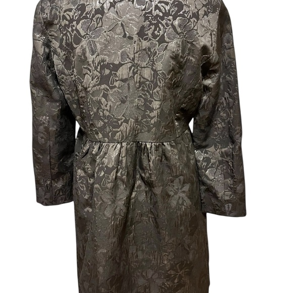 Simply Vera Vera Wang Elegant Double-breasted Gray Floral Jacket NWOT - Picture 3 of 8